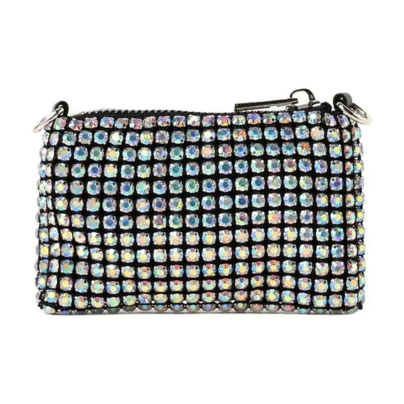 Beams Alloy Electroplated With Rhinestone Clutch Handbag Mini Women's Silver/Blue-2