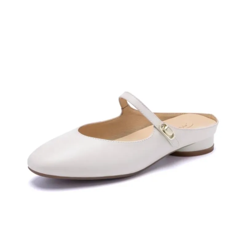 Satchi Abrasion-Resistant Slip-Resistant Wrap-toe Slippers Women's Ecru-1