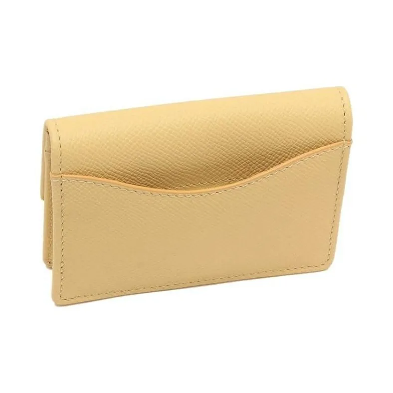 FERRAGAMO Leather Card Holder Women's Yellow-3