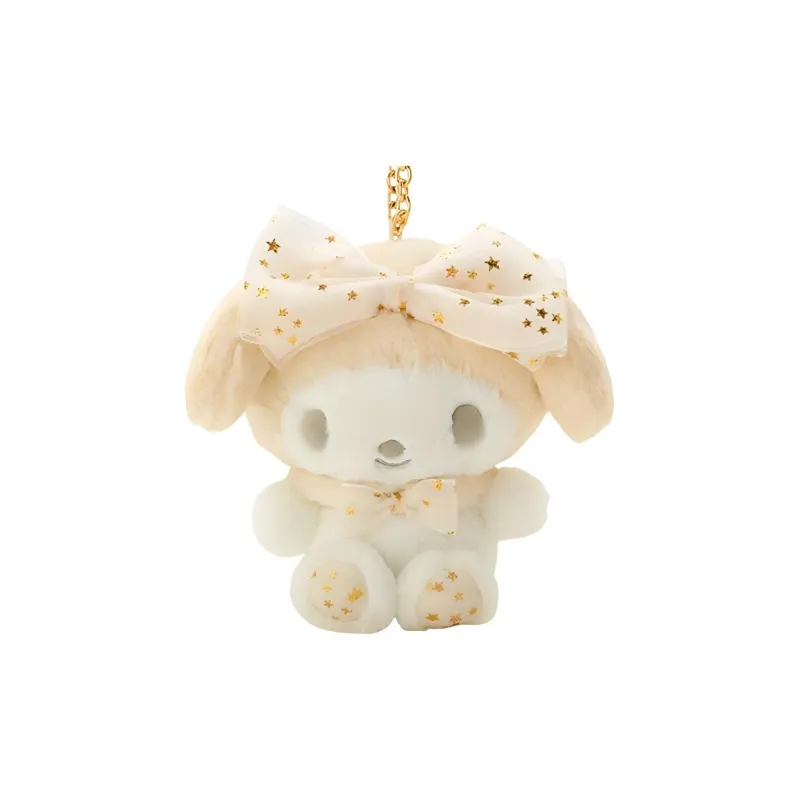 Sanrio White Winter Collection My Melody Keychain Dolls Plush Pendant 11cm Height-0