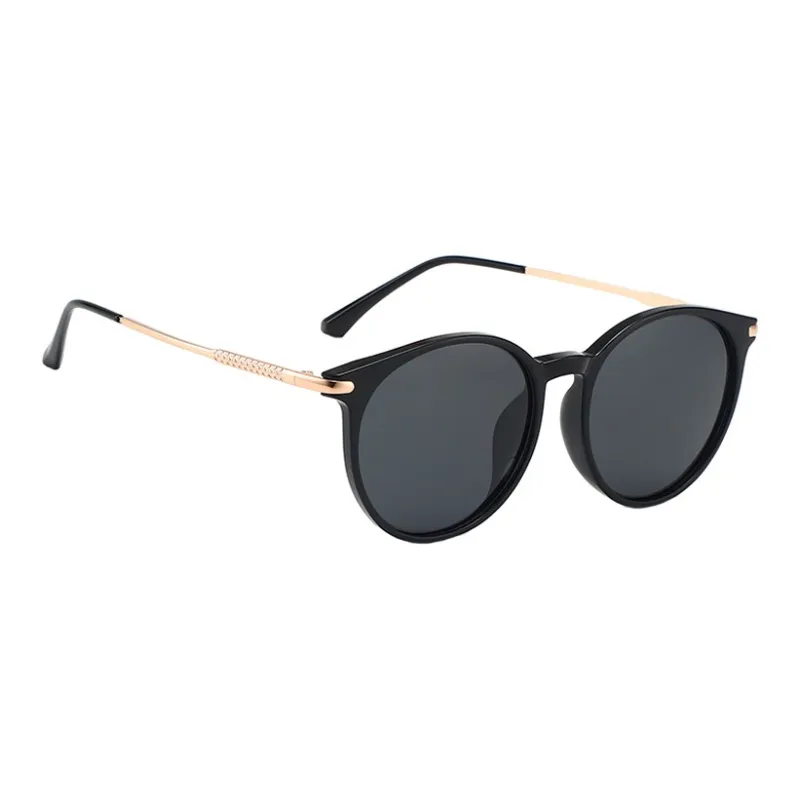 BSELEON TR/Memory Plastic Round Sunglasses Unisex-1
