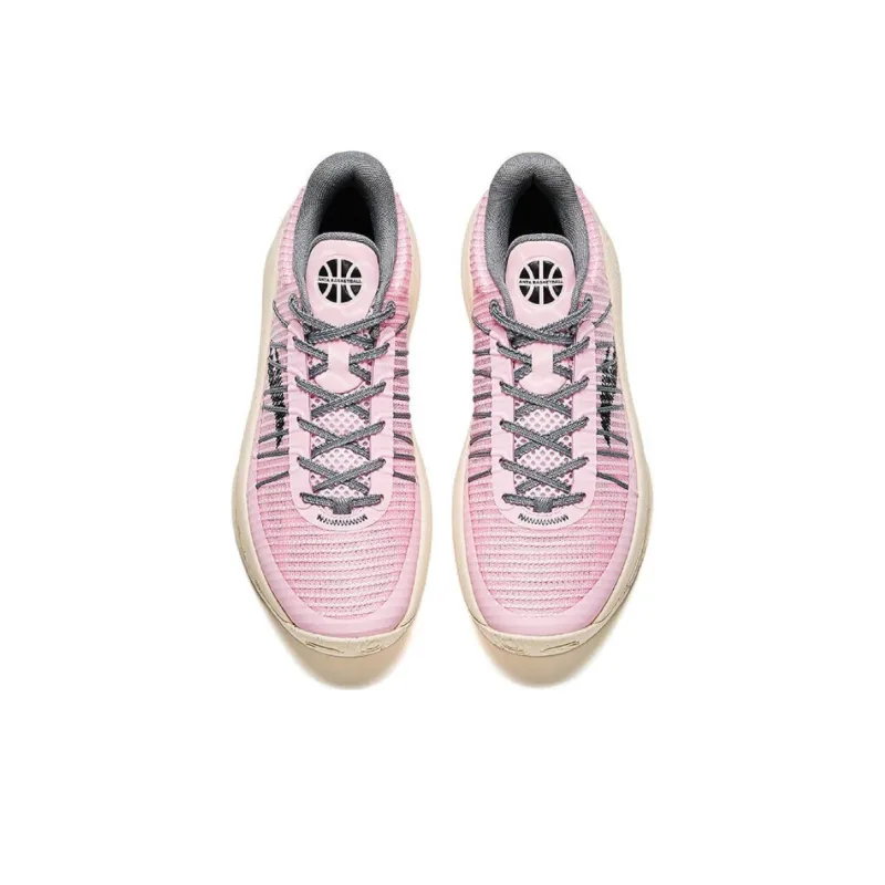 Anta 3 Point Rain Lite V2 Cushioning Low Top Basketball Shoes Men's Pink-2