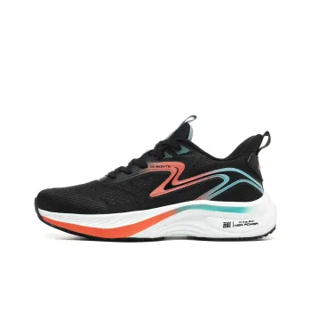 BTE Anti-Slip And Wear-Resistant Breathable Low-Top Long Distance Running Running Shoes Men's Black Orange