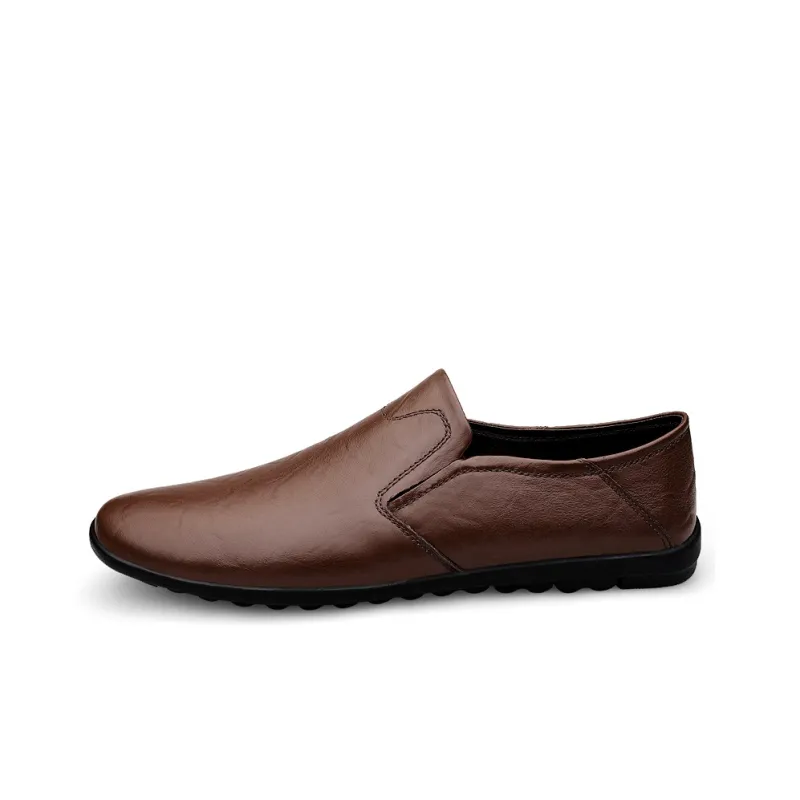 Bull charm Dress Shoes Men Low Top Black/Dark Brown/Red Brown-6
