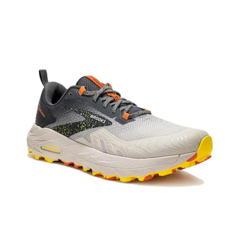 Brooks Cushioning Wear Resistant Low Top Running Shoes Men's Gray Orange-2