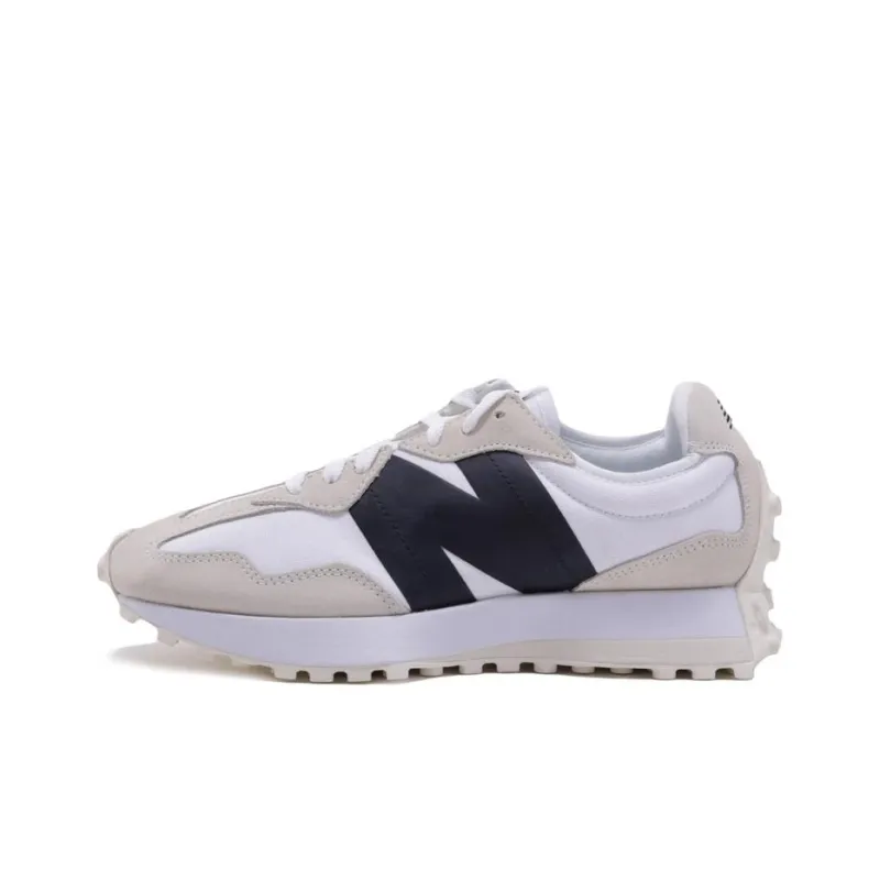 New Balance NB 327 Anti Slip Wear Resistant Low Top Casual Shoes Women's Beige White Black-0
