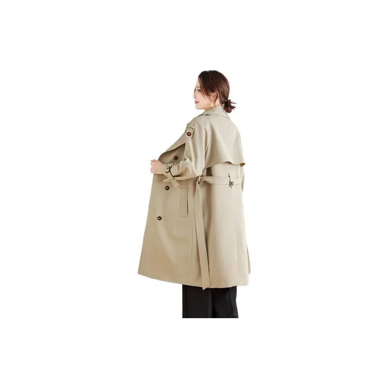 TERRE BLEUE Trench Coat Women's Khaki-1