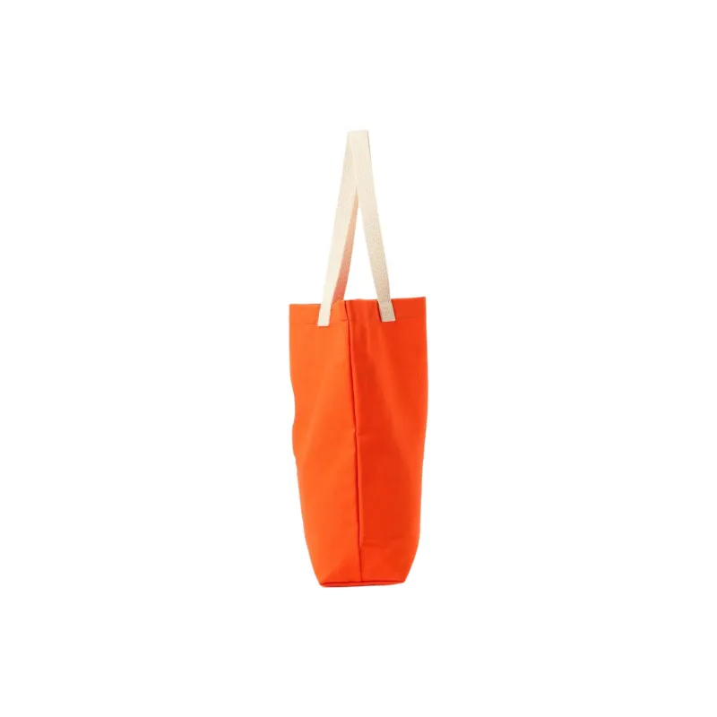 Beams Cotton Tote Bag Shopping Bag Handbag Unisex Black/Orange/Blue-3
