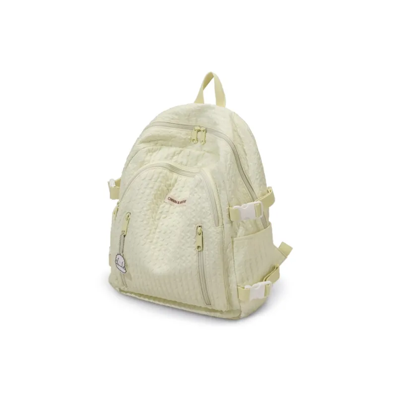 Simvay Clos Fabric Backpacks Backpack Large Size Women's Yellow Bubbles/Pink-1