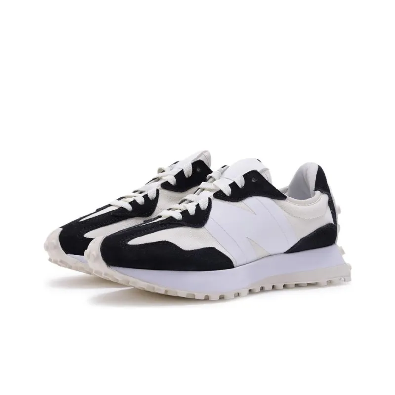 New Balance NB 327 Anti Slip Wear Resistant Low Top Casual Shoes Women's Beige White Black-2