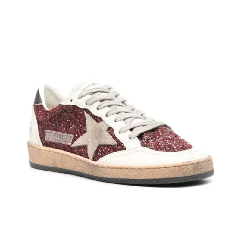 Golden Goose Ball Star Low Top Skateboard Shoes Women's Red-2