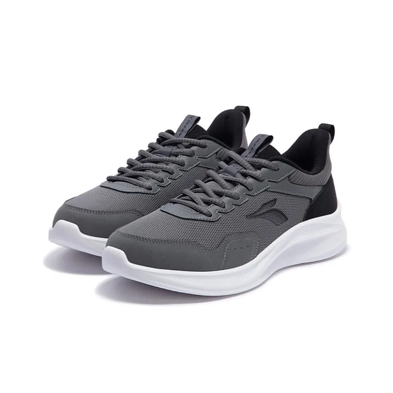 361° Cushioning, Abrasion Resistant, Breathable, Lightweight Low Top Casual Running Shoes Men's Gray Black-4