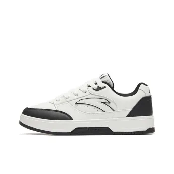 Anta BASIC BASIC Slip-Resistant Cushioning Wear-Resistant Low-Top Skateboard Shoes Men's White Black