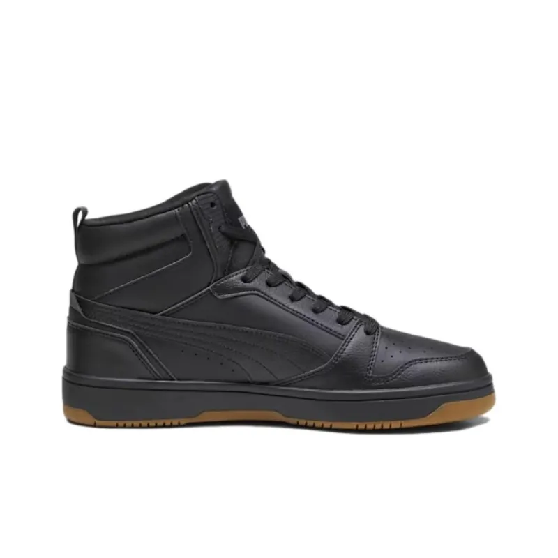 PUMA REBOUND Anti Slip Wear Resistant High Top Skateboard Shoes Unisex Black-1
