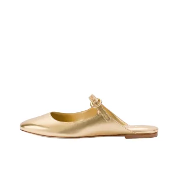 Larroude Slip-Resistant Wrap-toe Slippers Women's Gold