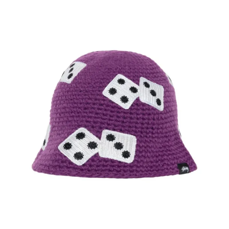 Stussy Dice Knit Bucket Hat-0