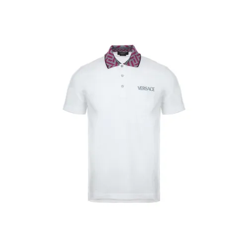 VERSACE Polo Shirts Men White