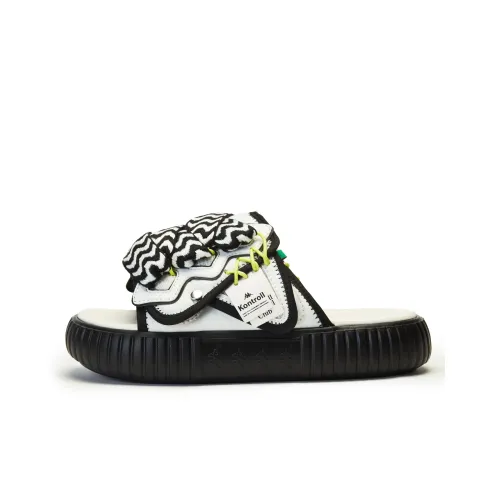 Kappa Slip Resistant Slide Slippers Unisex White Black