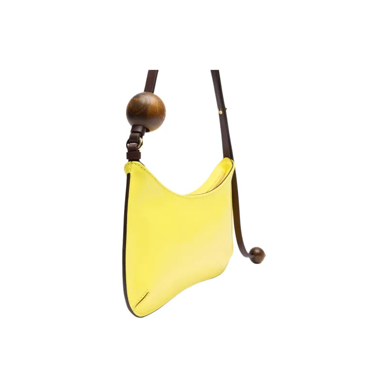Jacquemus Le Bisou Calfskin Handbag Shoulder Bag Women's Yellow-2