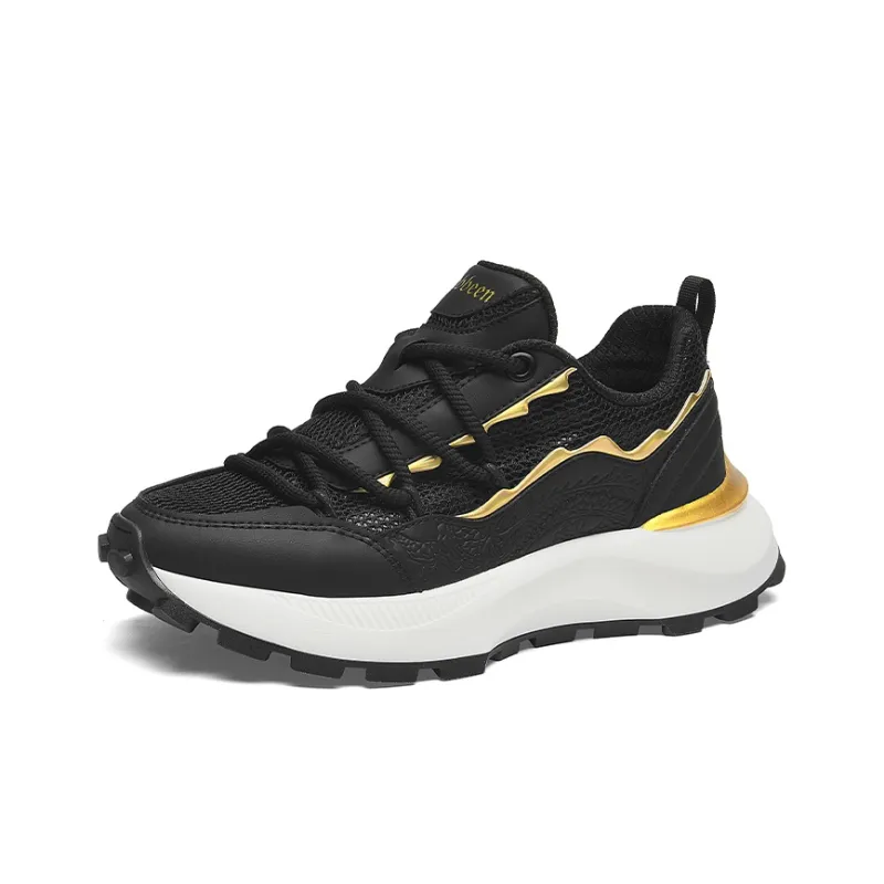 Cabbeen Low-Top Fashion Dragon Pattern Breathable Platform Athletic Shoes Men's-8