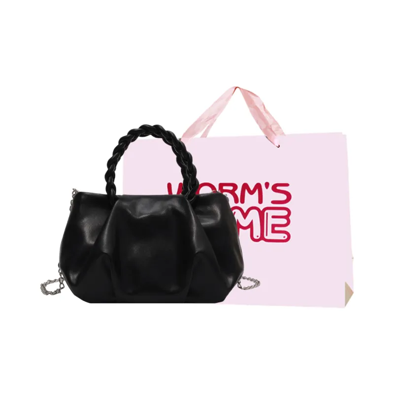Worm's Home PU Crossbody Bag, Shoulder Bag, Handbag Women's White/Silver/Black/Blue/Pink-11