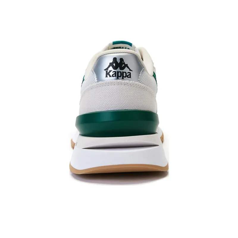 Kappa Cushioned Slip Resistant Low Top Casual Running Shoes Unisex White Green-2