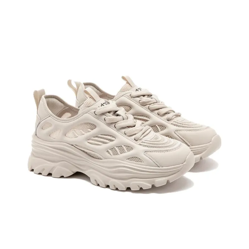Satchi Low Top Chunky Sneakers Women's Apricot-2