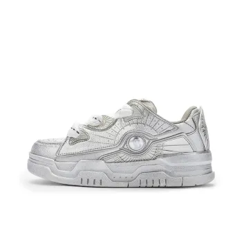 U.T.B Horizon001 Trailblazer Series Wear resistant And Lightweight Low Top Skateboard Shoes Unisex Smoke Gray Silver