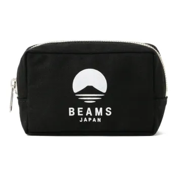 Beams Evergreen Works Collaboration Cotton Clutch Men's Black/Orange/Marine Blue