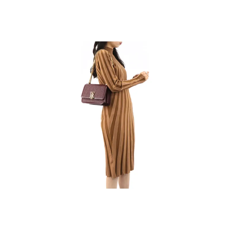 Burberry Long Sleeved Dress Women's Brown-2