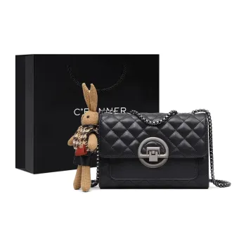 C°BANNER Cow Leather With Synthetic Leather Crossbody Bag Regular Women's Black