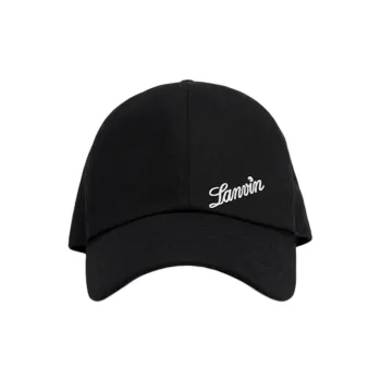 Lanvin Cotton Baseball Caps Unisex Black