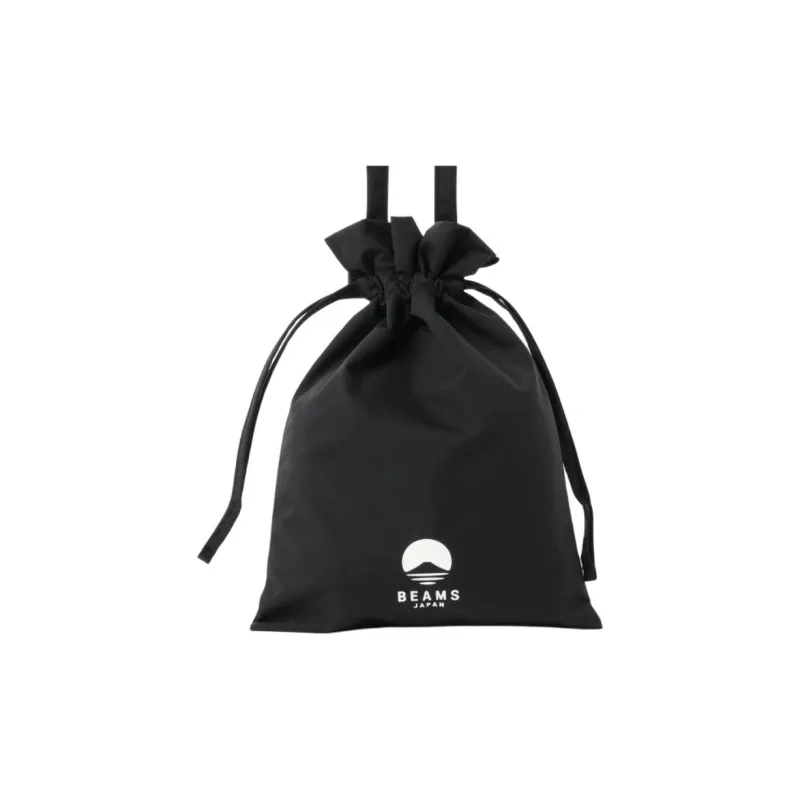 Beams Nylon Shoulder Bag Unisex Black/Beige/Orange-0
