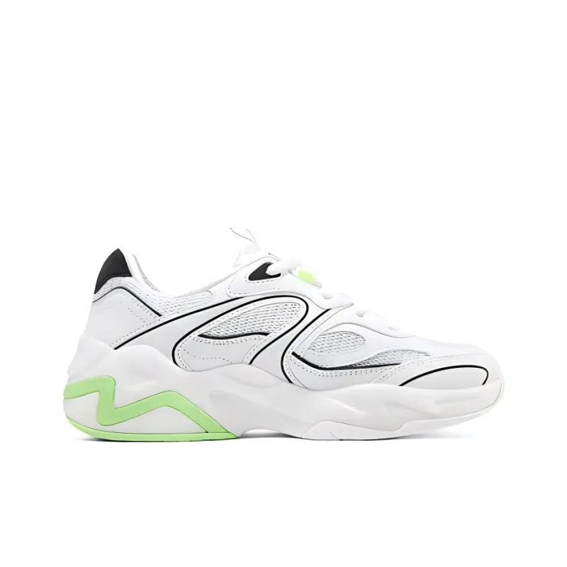 Skechers D'LITES HYPER BURST Chunky Sneakers Women's Low Top White/Lemon-1