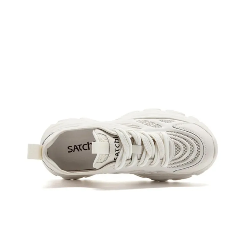 Satchi Low Top Chunky Sneakers Women's Ecru-3