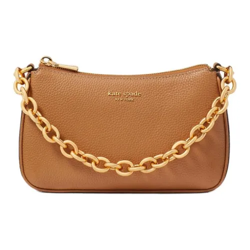 Kate Spade Cow Leather Shoulder Bag Crossbody Bag Handbag Small Size Women's Brown