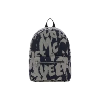 Alexander McQueen Leather/fabric Backpack Men's Black & Multicolor
