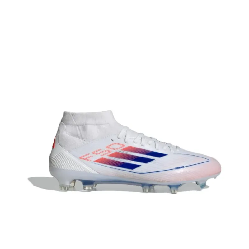 Adidas F50 Pro Mid Cut Fg Cloud White Lucid Blue Solar Red Women's-1