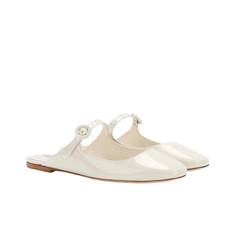 Larroude Slip-Resistant Wrap-toe Slippers Women's Ecru-2