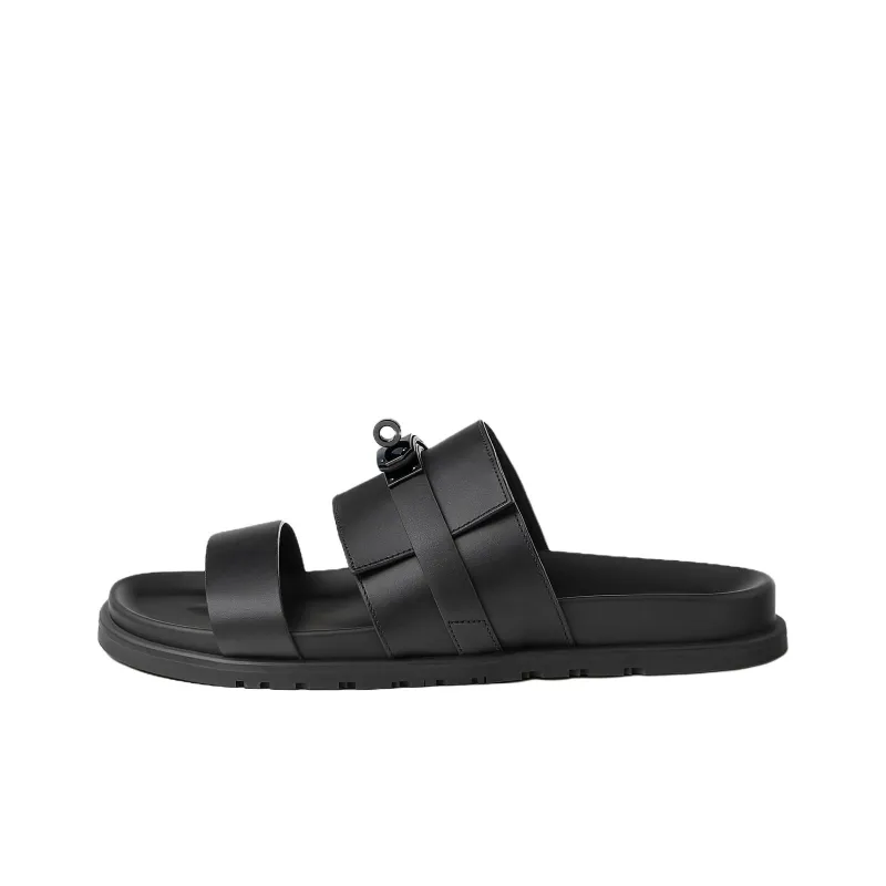 HERMES Quick Dry Slide Slippers Men's Black-0