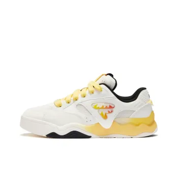 FILA FUSION Kick 2.0 Slip Resistant Low Top Skateboard Shoes Men's White Yellow