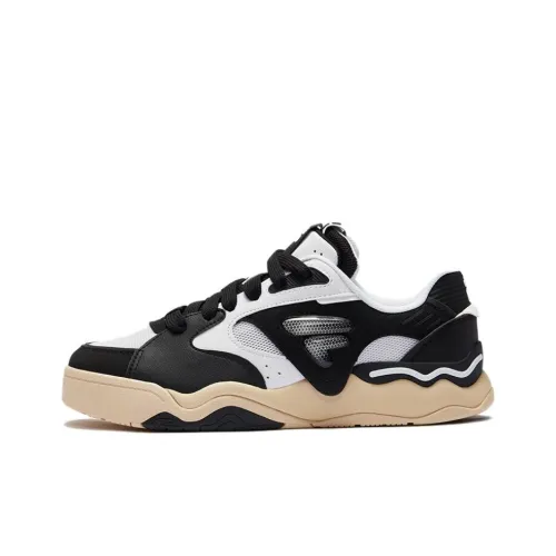 FILA FUSION KICK Anti Slip Wear Resistant Low Top Casual Shoes Men's Black White