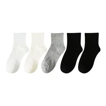 XXLLG Mid Calf Socks Unisex 5 Pack
