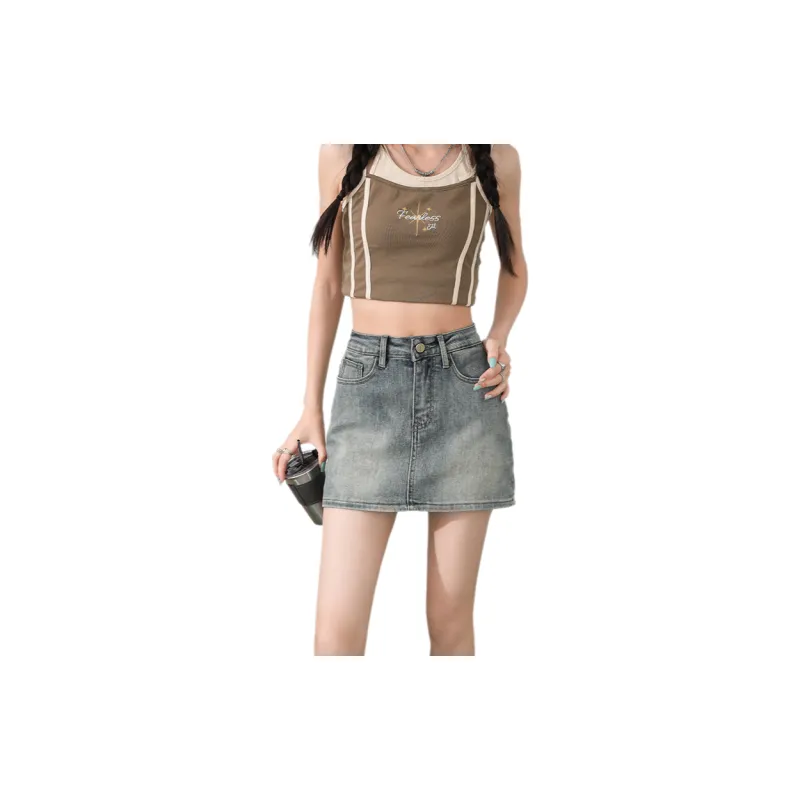 ZAZN Denim Short Skirts Women's Nostalgic Blue-1