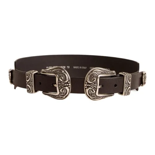 Golden Goose Double Buckle Leather Belt