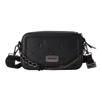 FILA FUSION Polyurethane Shoulder Bag Crossbody Bag Regular Unisex Black