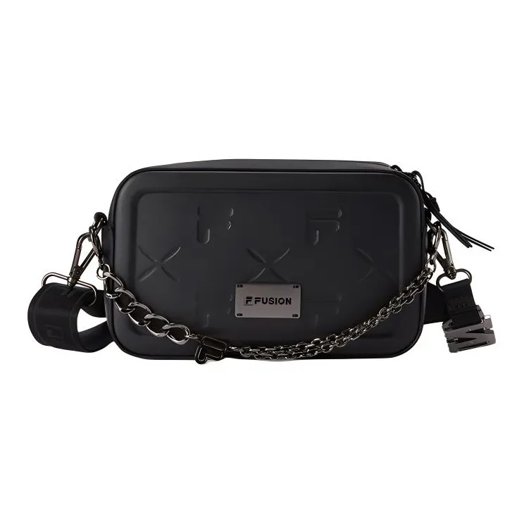 FILA FUSION Polyurethane Shoulder Bag Crossbody Bag Regular Unisex Black-0