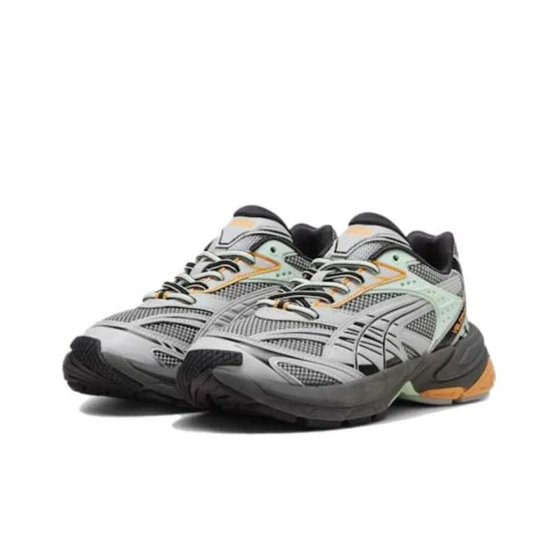 PUMA Velofasis Bliss Anti Slip And Wear Resistant Support Low Top Casual Running Shoes Unisex Gray Green Black-2