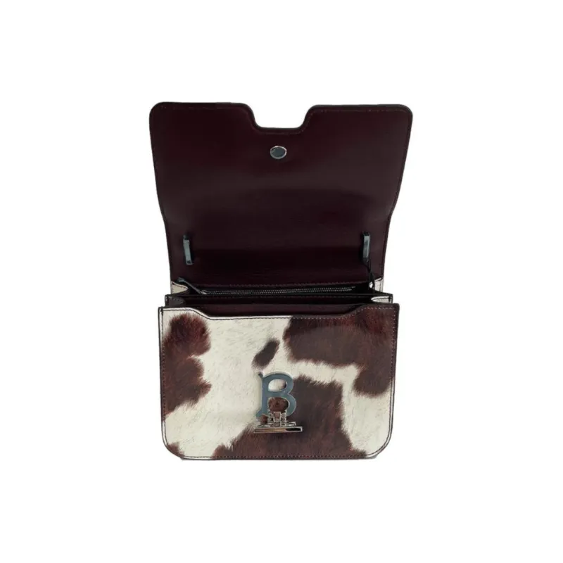 Burberry Patent Leather Cow Leather Shoulder Bag Women's Mahogany-6