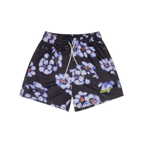 BKCXZICE Basketball Shorts Unisex Ink-Wash Flowers